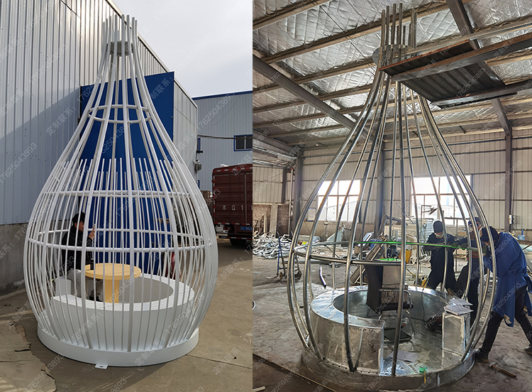 鳥(niǎo)籠金屬?zèng)鐾?景觀休息亭